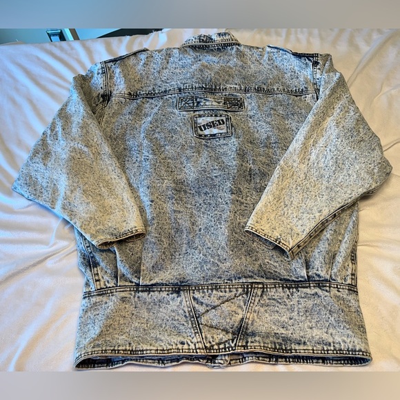 VTG Get Used By Elie Jacket Men's Medium Blue Denim - Picture 16 of 16